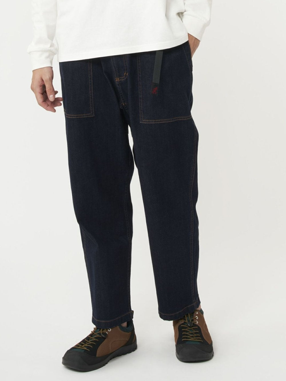 GRAMICCI STRETCH DENIM LOOSE TAPERED RIDGE PANT ONE WASH