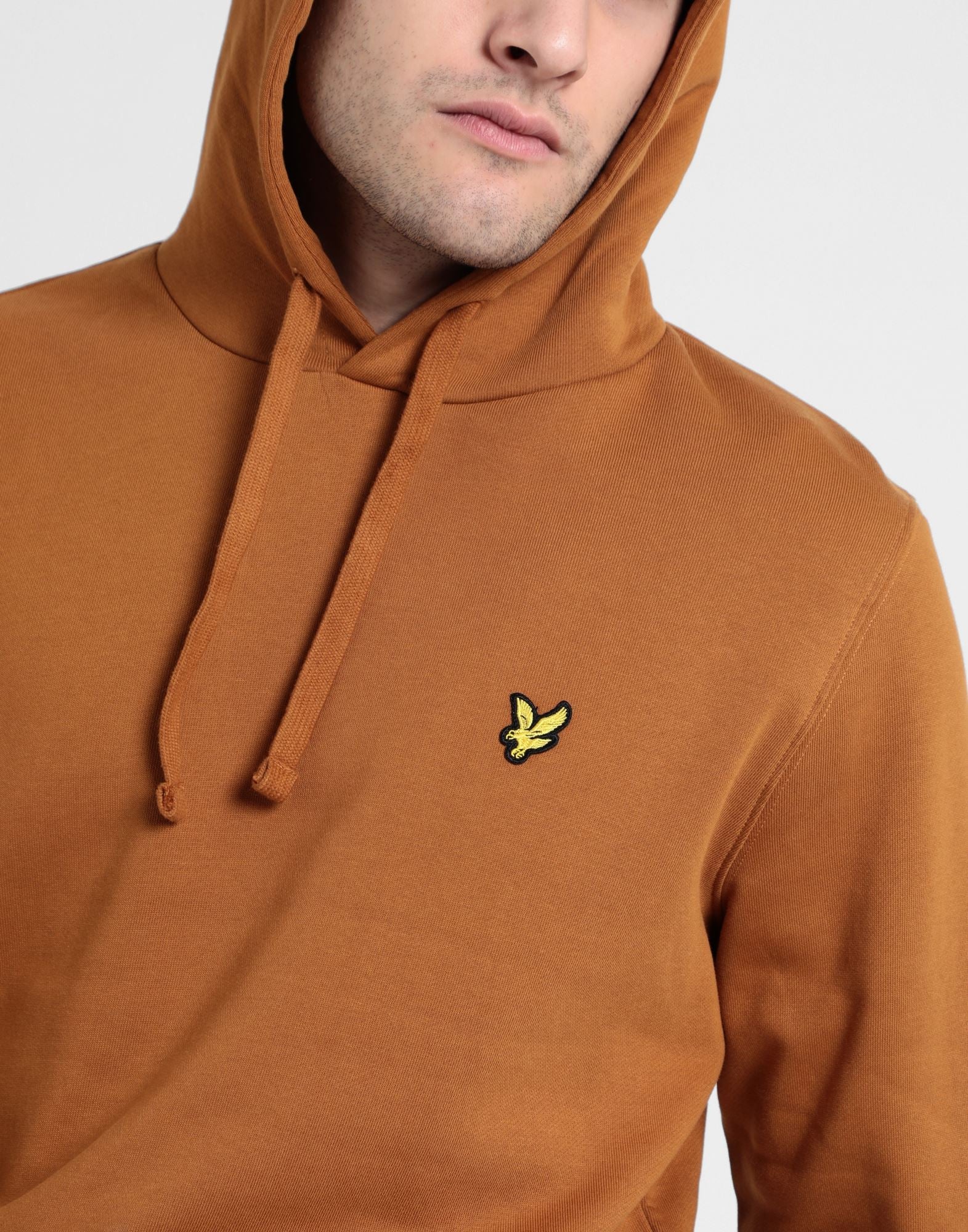 LYLE & SCOTT PULLOVER HOODIE CIDER BROWN