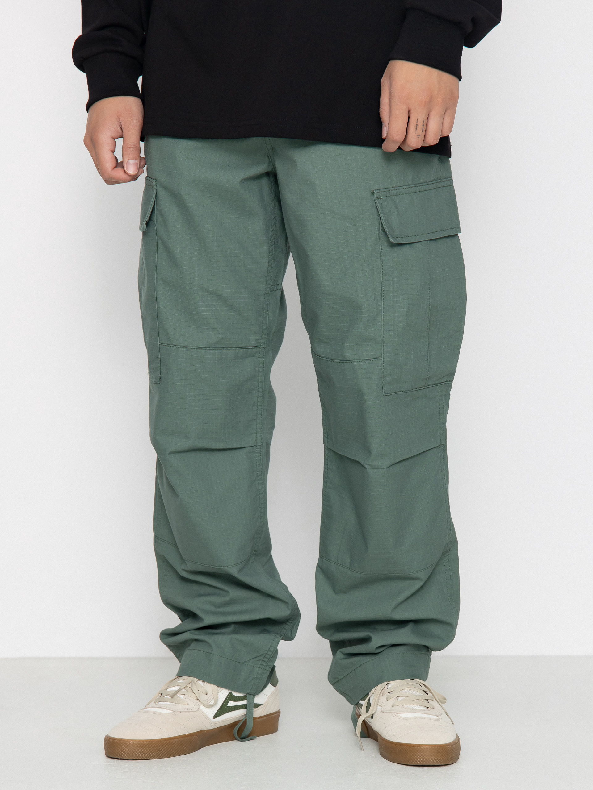 CARHARTT REGULAR CARGO PANT DUCK GREEN RINSED