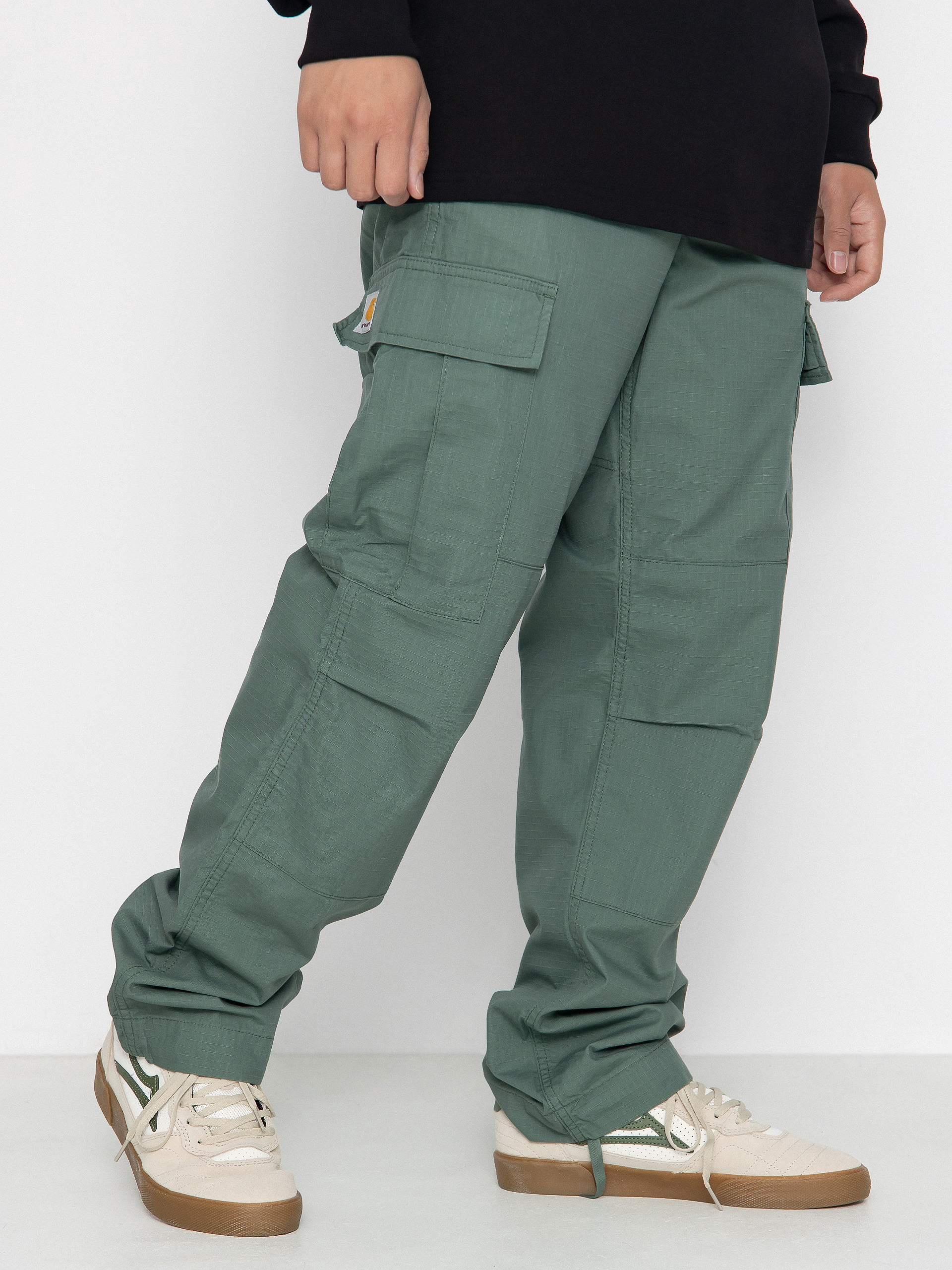 CARHARTT REGULAR CARGO PANT DUCK GREEN RINSED
