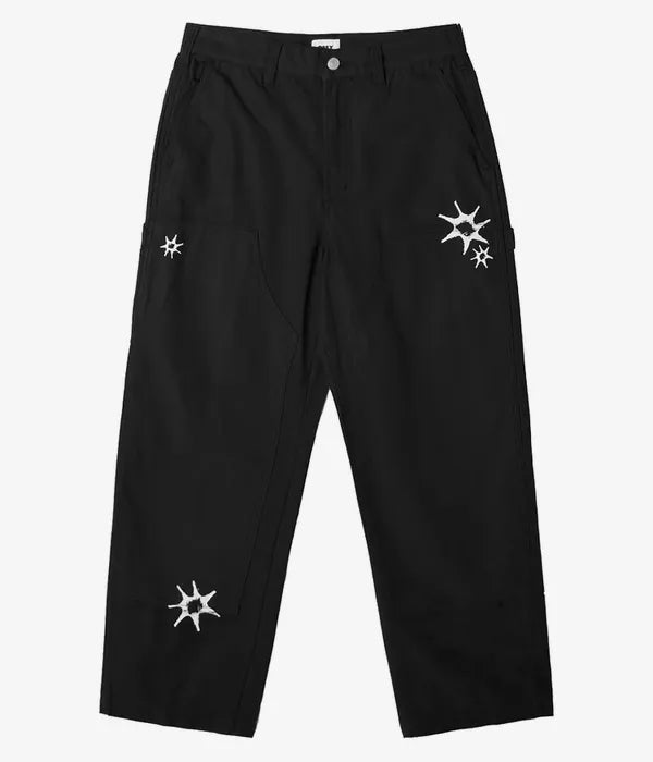 OBEY BIG TIMER PRINTED CARPENTER PANT BLACK