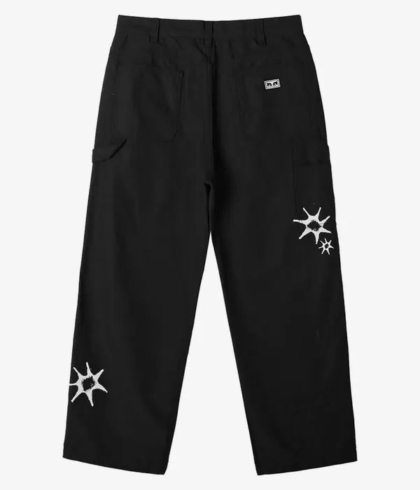 OBEY BIG TIMER PRINTED CARPENTER PANT BLACK