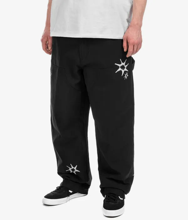 OBEY BIG TIMER PRINTED CARPENTER PANT BLACK