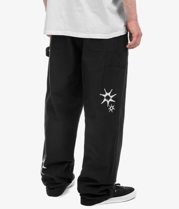 OBEY BIG TIMER PRINTED CARPENTER PANT BLACK