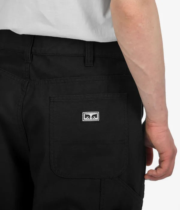 OBEY BIG TIMER PRINTED CARPENTER PANT BLACK