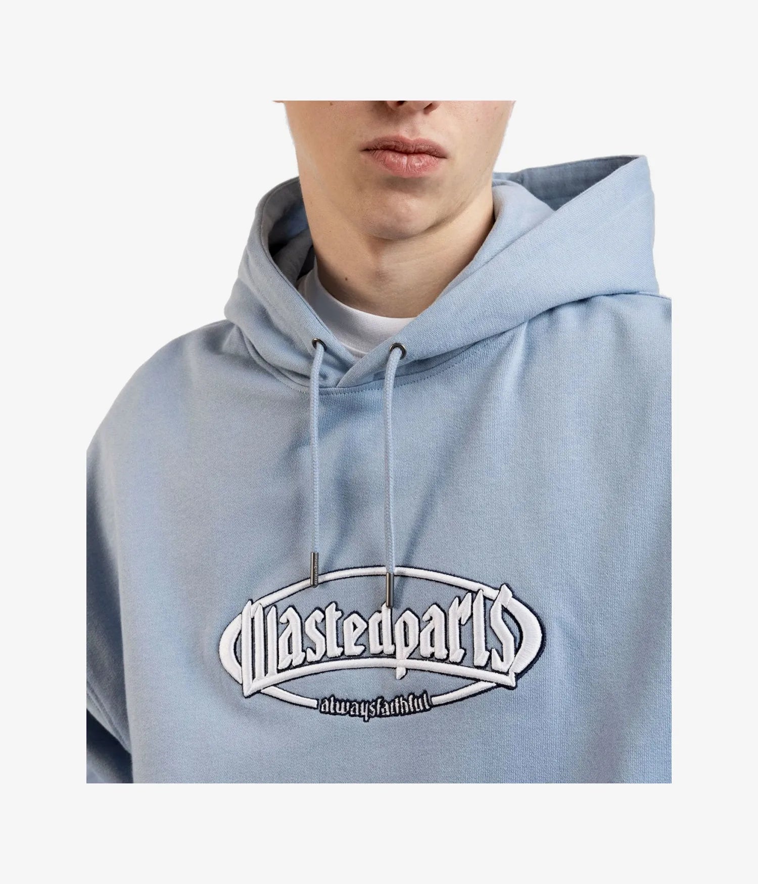 WASTED PARIS YARD BOXY HOODIE LIGHT BLUE