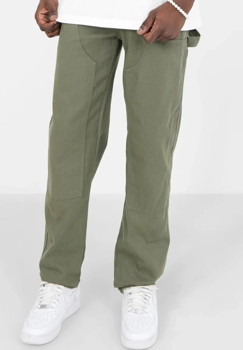 SIXTH JUNE CARPENTER PANTS KHAKI
