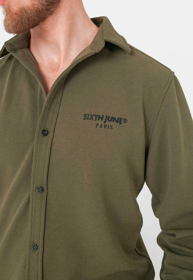 SIXTH JUNE CLASSIC TEXTURED SHIRT KHAKI