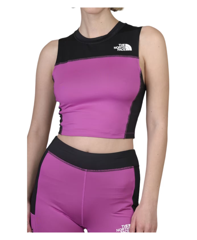 W THE NORTH FACE TOP TANK PURPLE BLACK