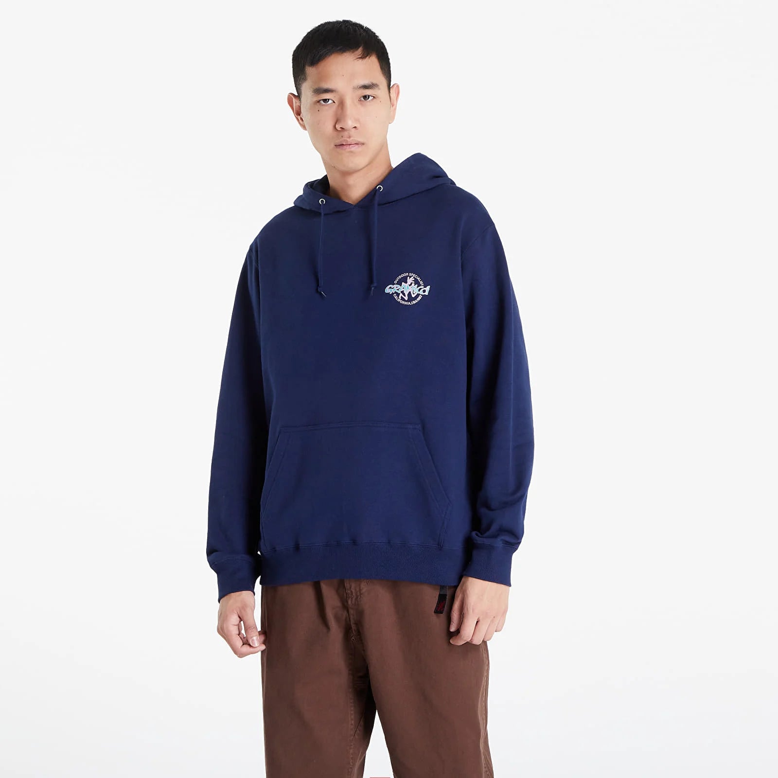 GRAMICCI RUNNING MAN HOODED SWEATSHIRT NAVY