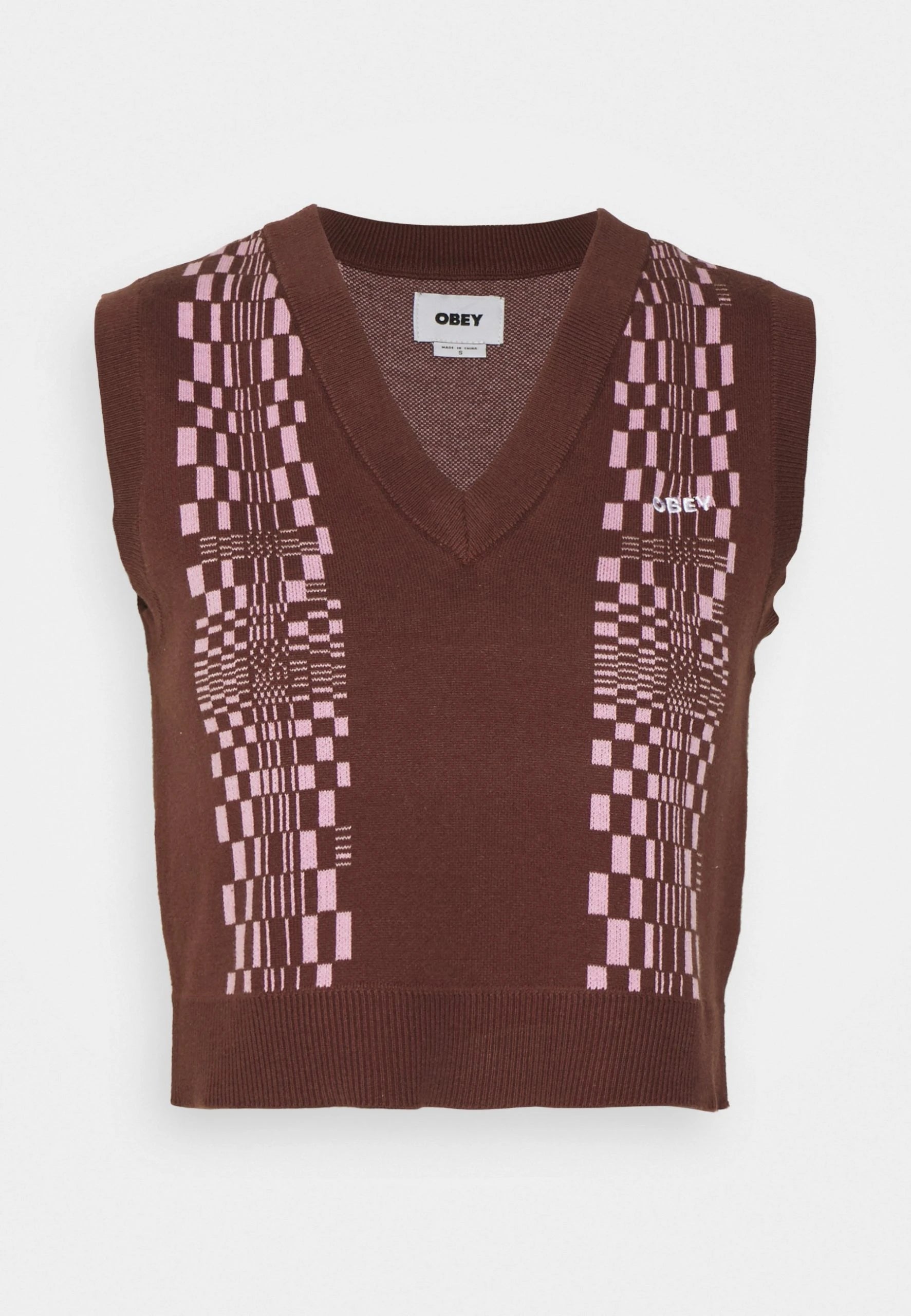 W OBEY MELISSA SWEATER VEST SEPIA MULTI