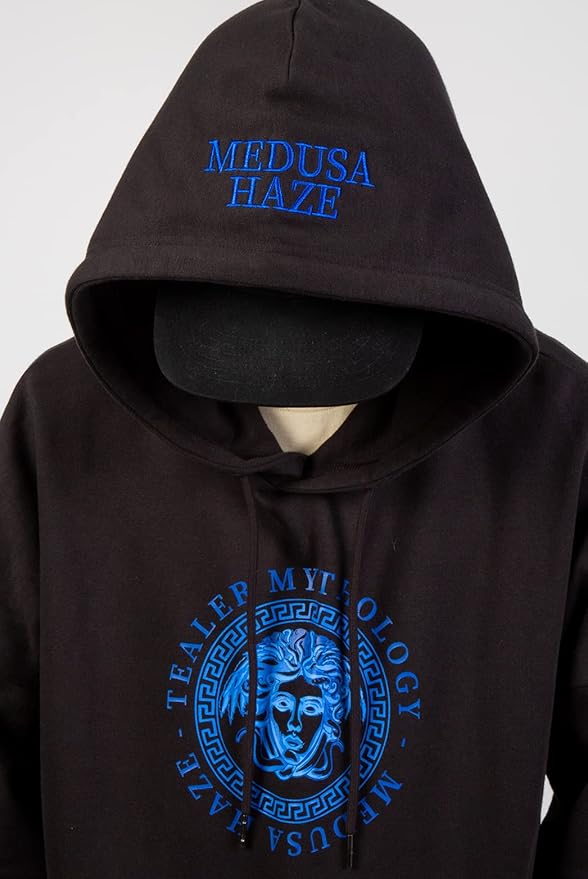 TEALER HOODIE BLUE MEDUSA BLACK