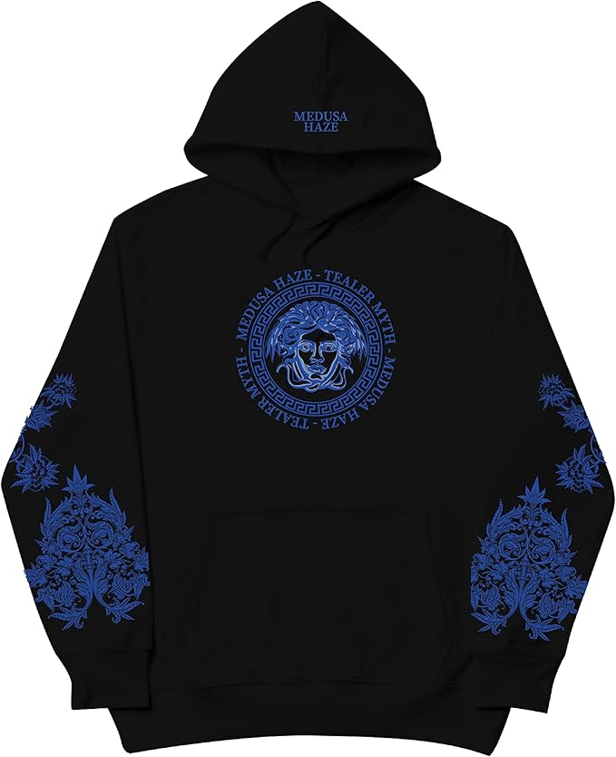 TEALER HOODIE BLUE MEDUSA BLACK