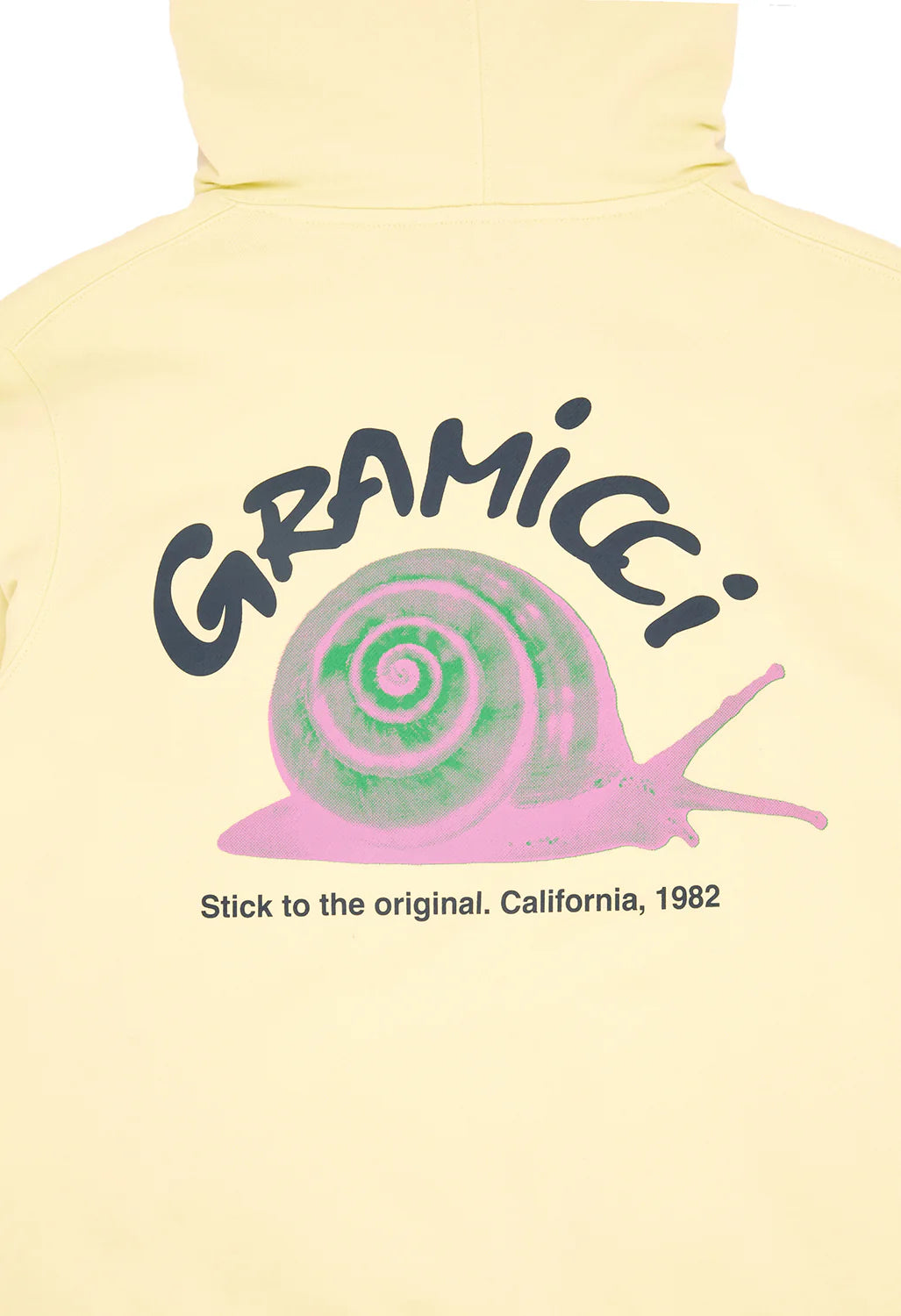 GRAMICCI SNAIL HOODED SWEATSHIRT LEMON