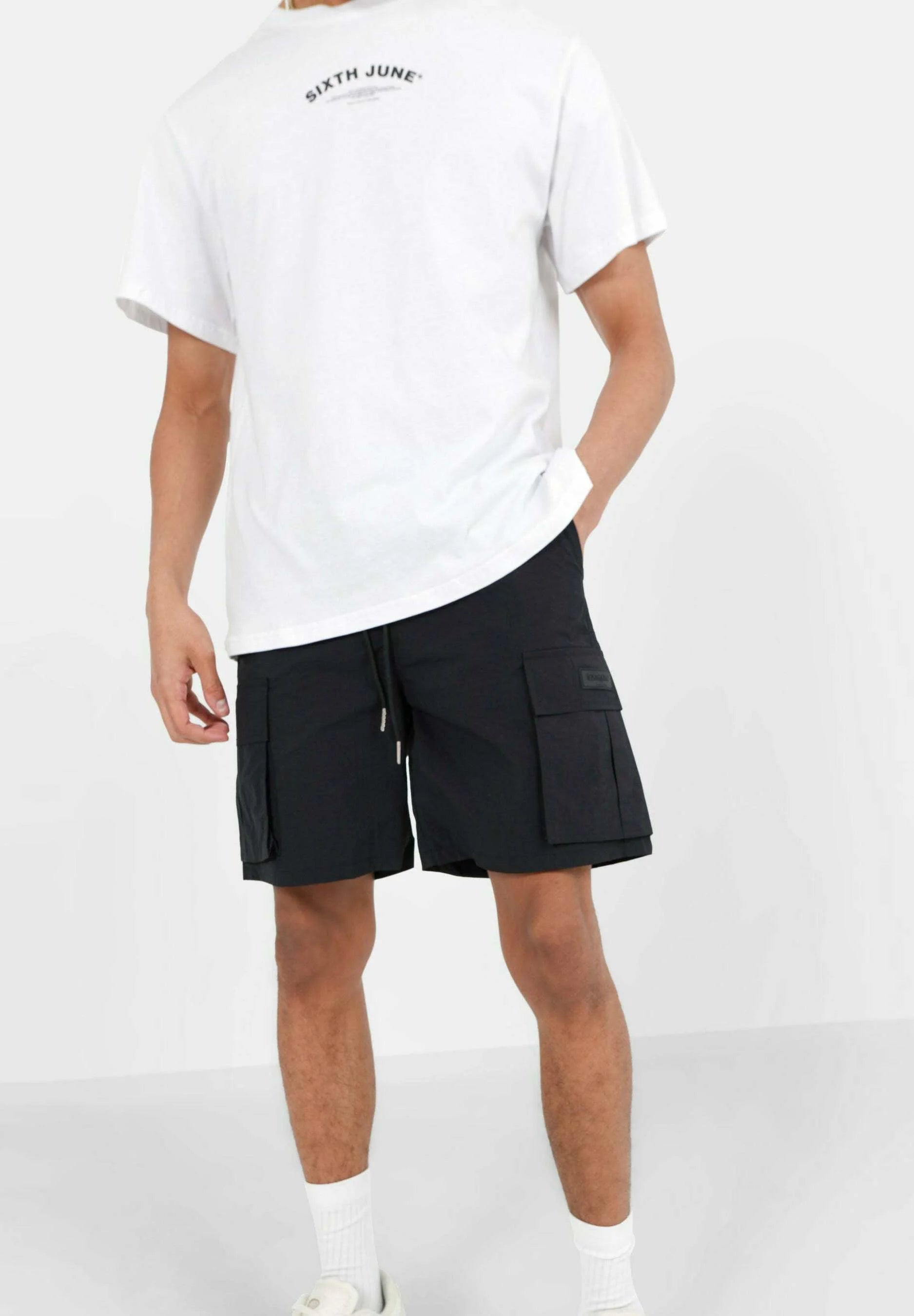 SIXTH JUNE UTILITY SHORT BLACK