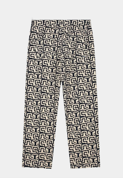 ARTE JONAS ALLOVER PANTS NAVY CREAM