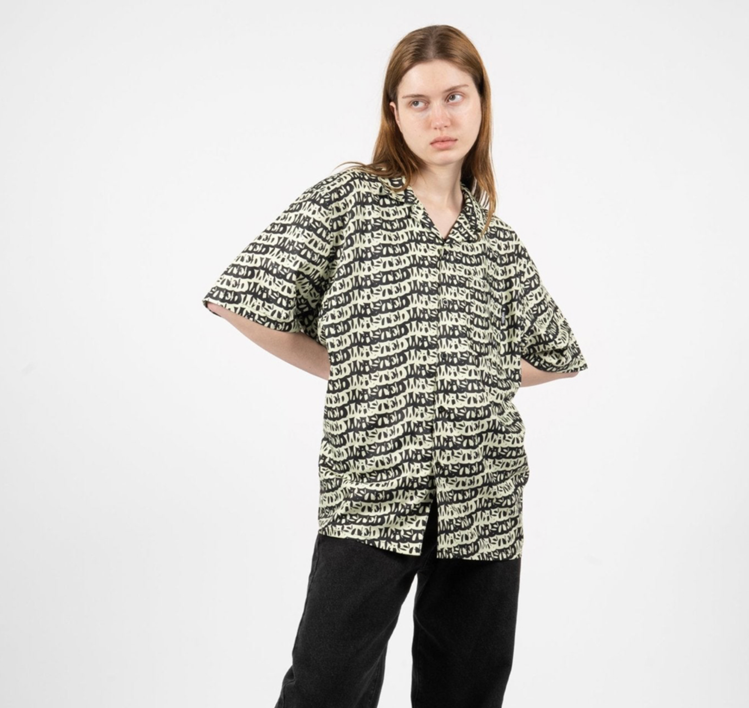 WASTED PARIS SHIRT ALLOVER METHOD LIME YELLOW BLACK