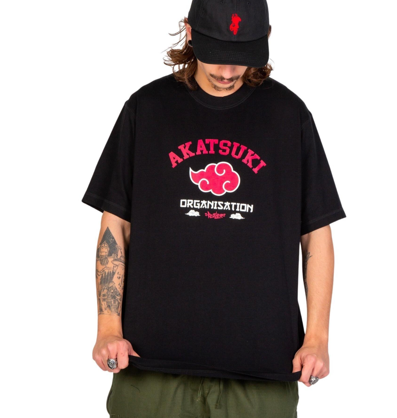 TEALER S/S TEE UNIVERSITY AKATSUKI BLACK