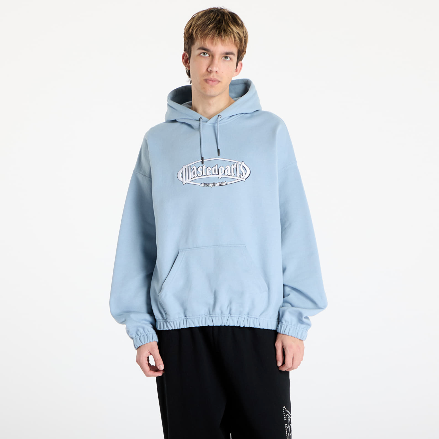 WASTED PARIS YARD BOXY HOODIE LIGHT BLUE