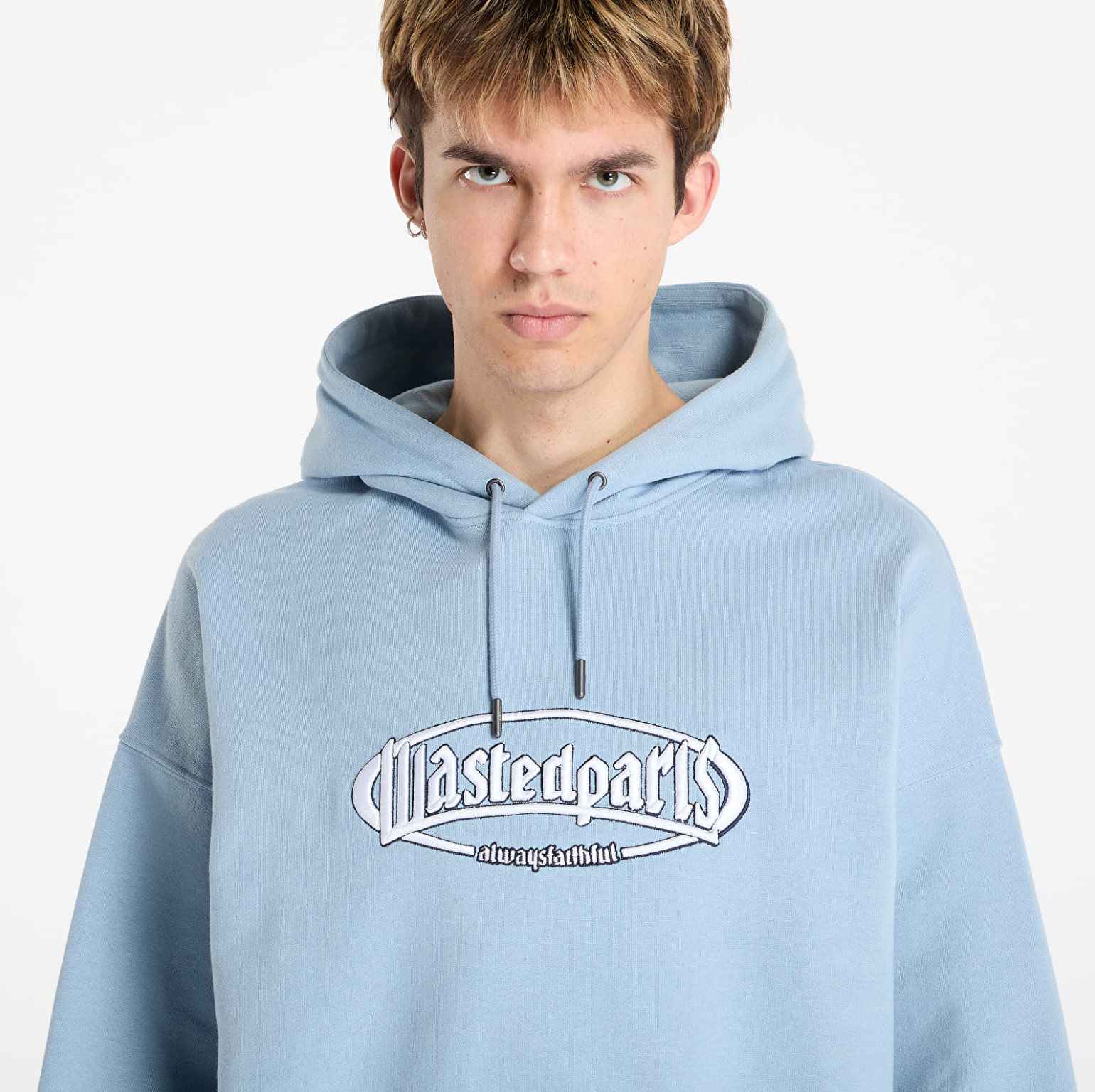 WASTED PARIS YARD BOXY HOODIE LIGHT BLUE