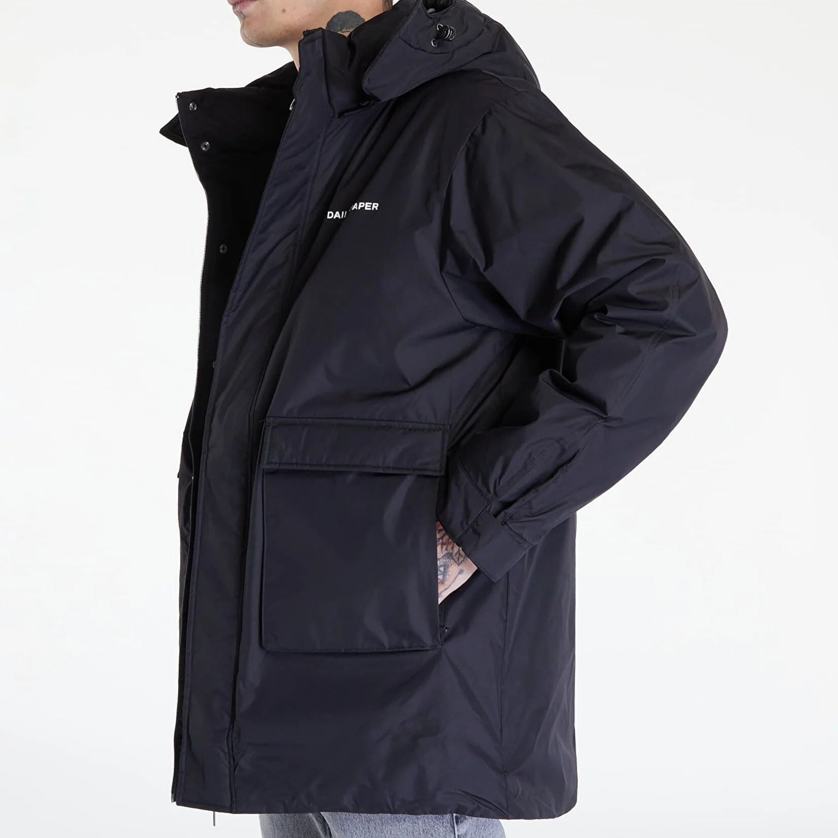 DAILY PAPER ENAR COAT BLACK