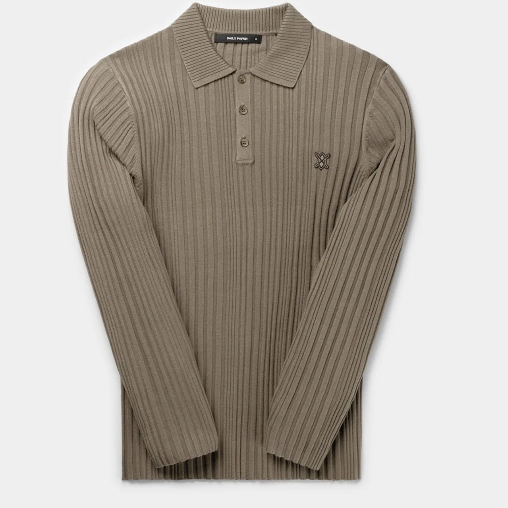 DAILY PAPER RASHIEM LS POLO IRON TAUPE