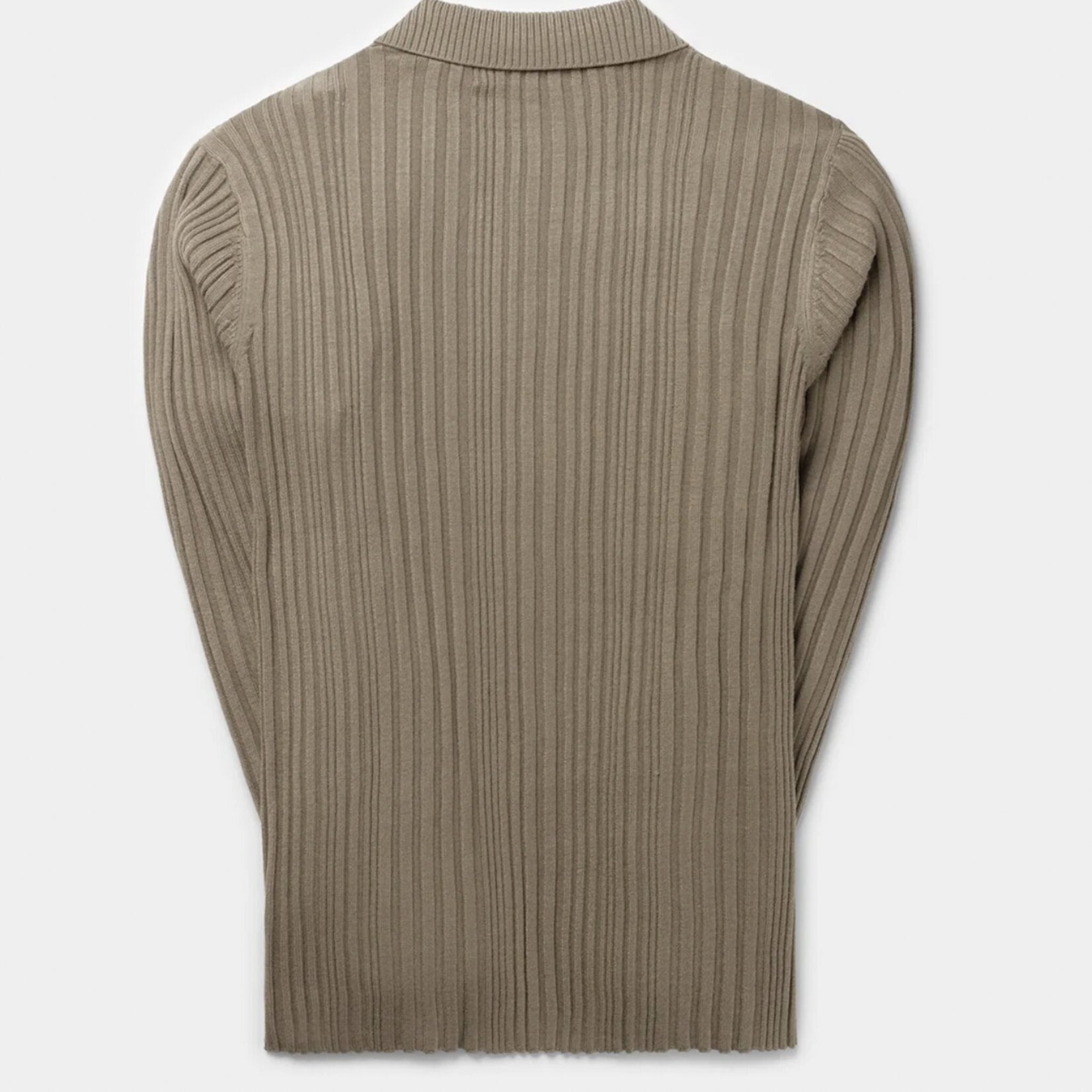 DAILY PAPER RASHIEM LS POLO IRON TAUPE