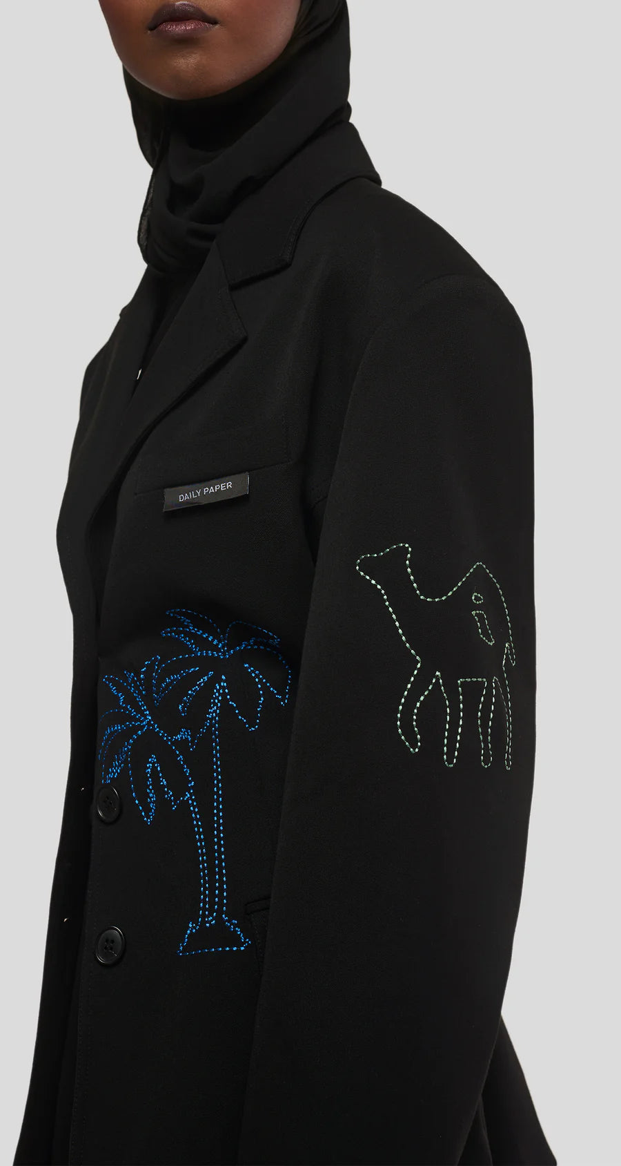 W DAILY PAPER PAMBA BLAZER BLACK