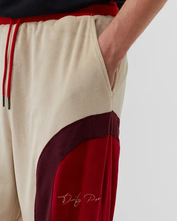 DAILY PAPER NAJEM PANTS RED BEIGE STRIPES