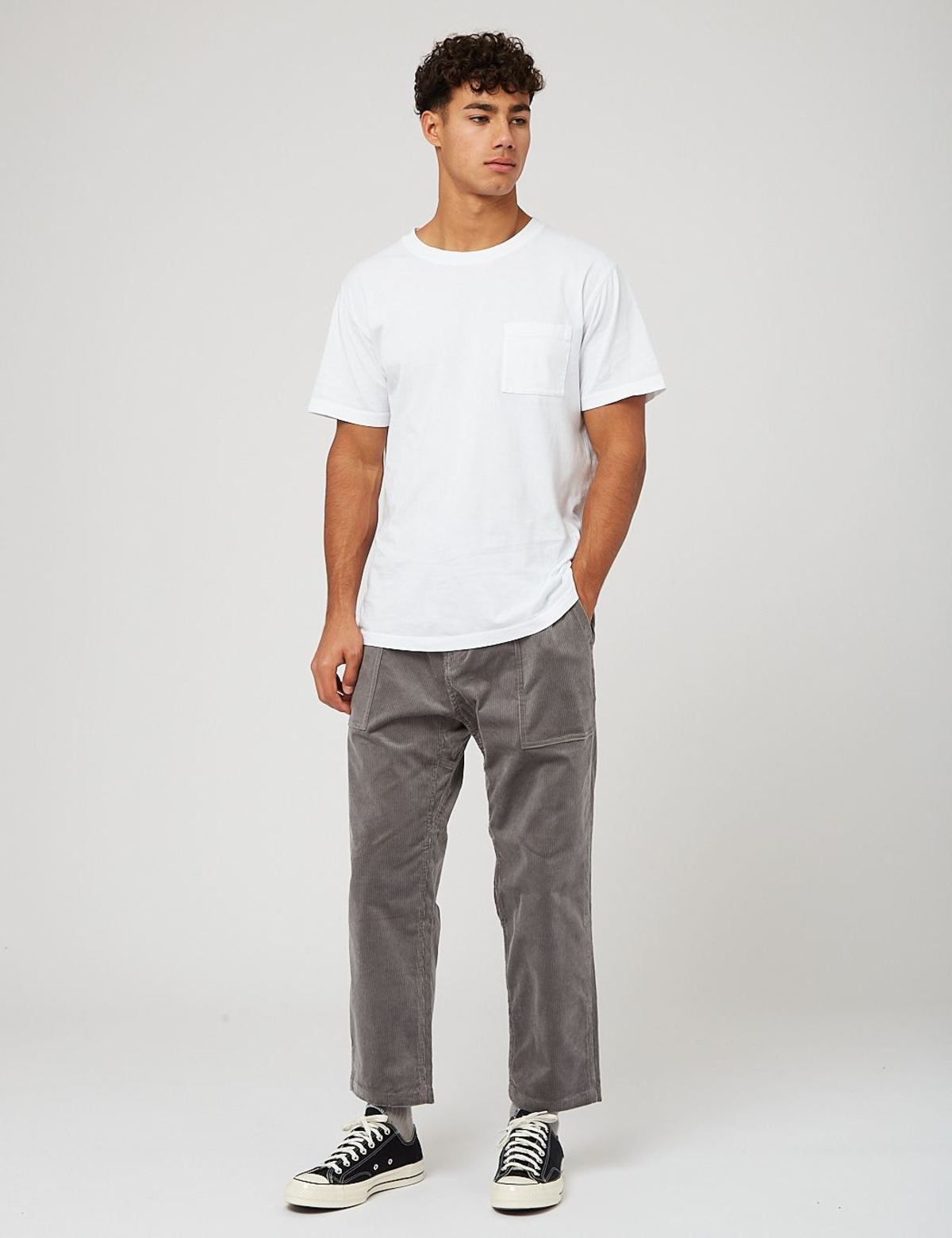 GRAMICCI CORDUROY LOOSE TAPERED PANT GREY