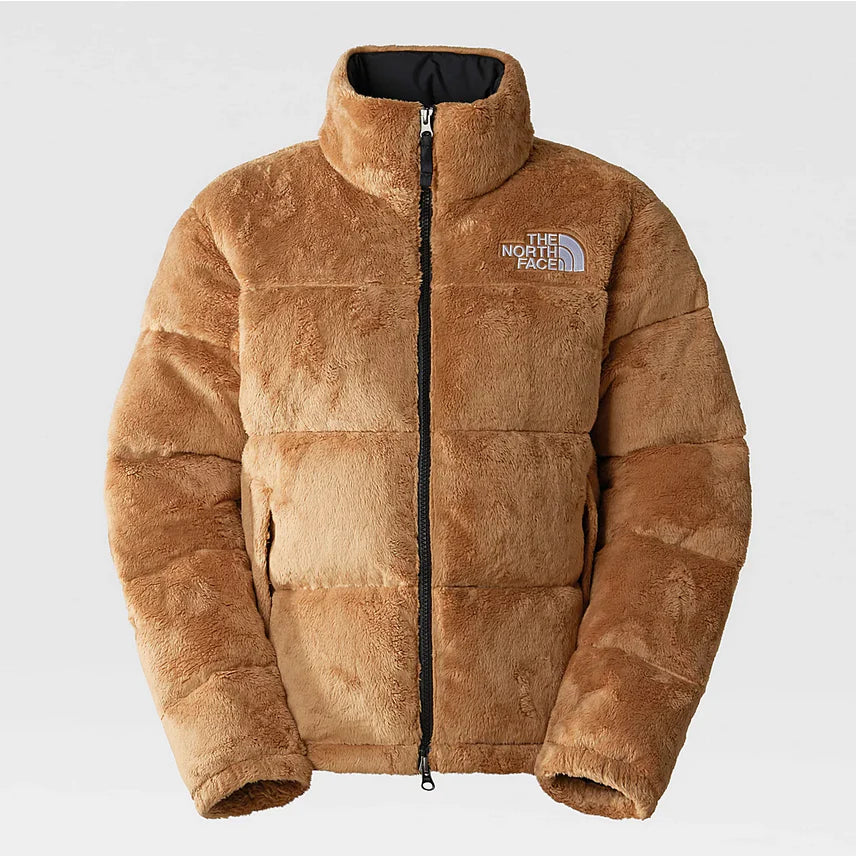W THE NORTH FACE VERSA VELOUR NUPTSE JACKET ALMOND BUTTER