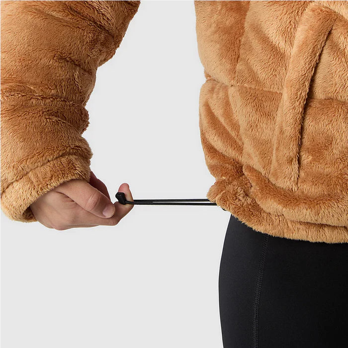 W THE NORTH FACE VERSA VELOUR NUPTSE JACKET ALMOND BUTTER