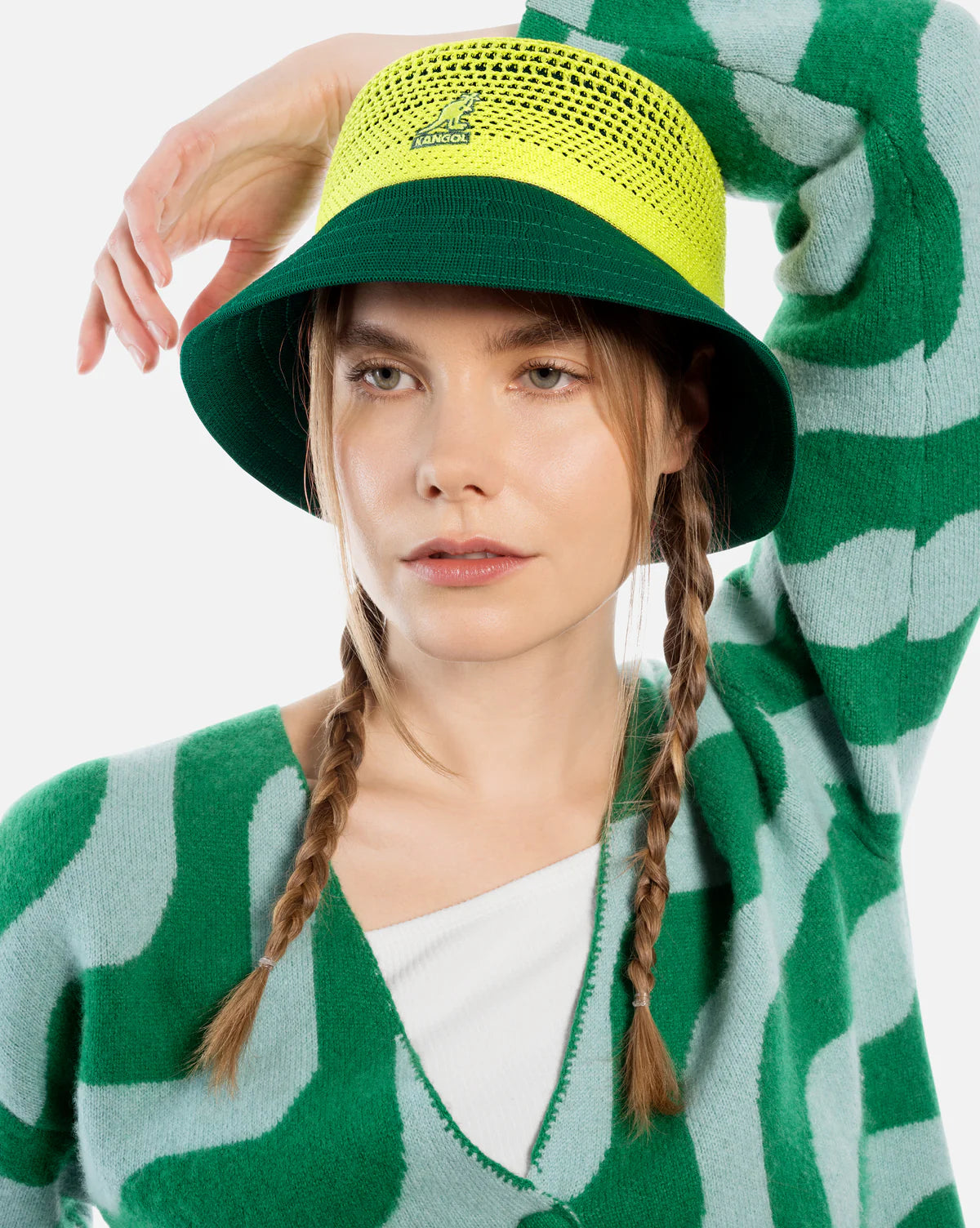 KANGOL DOUBLE MESH LAHINCH SULPHUR/MASTERS