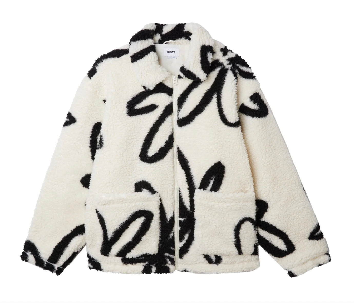 OBEY PORTIONS SHERPA JACKET UNBLEACHED MULTI