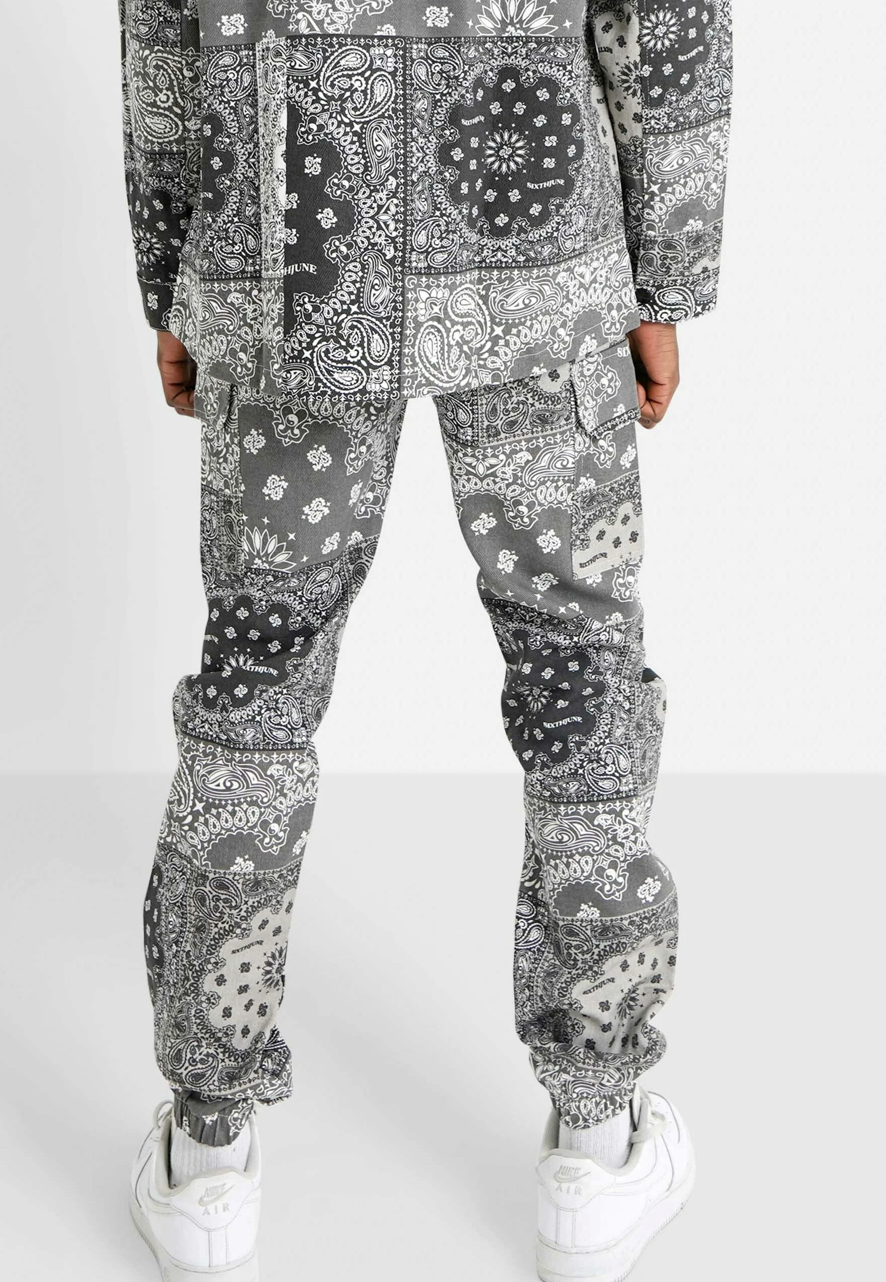 SIXTH JUNE BANDANA PATCHWORK PANTS BLACK