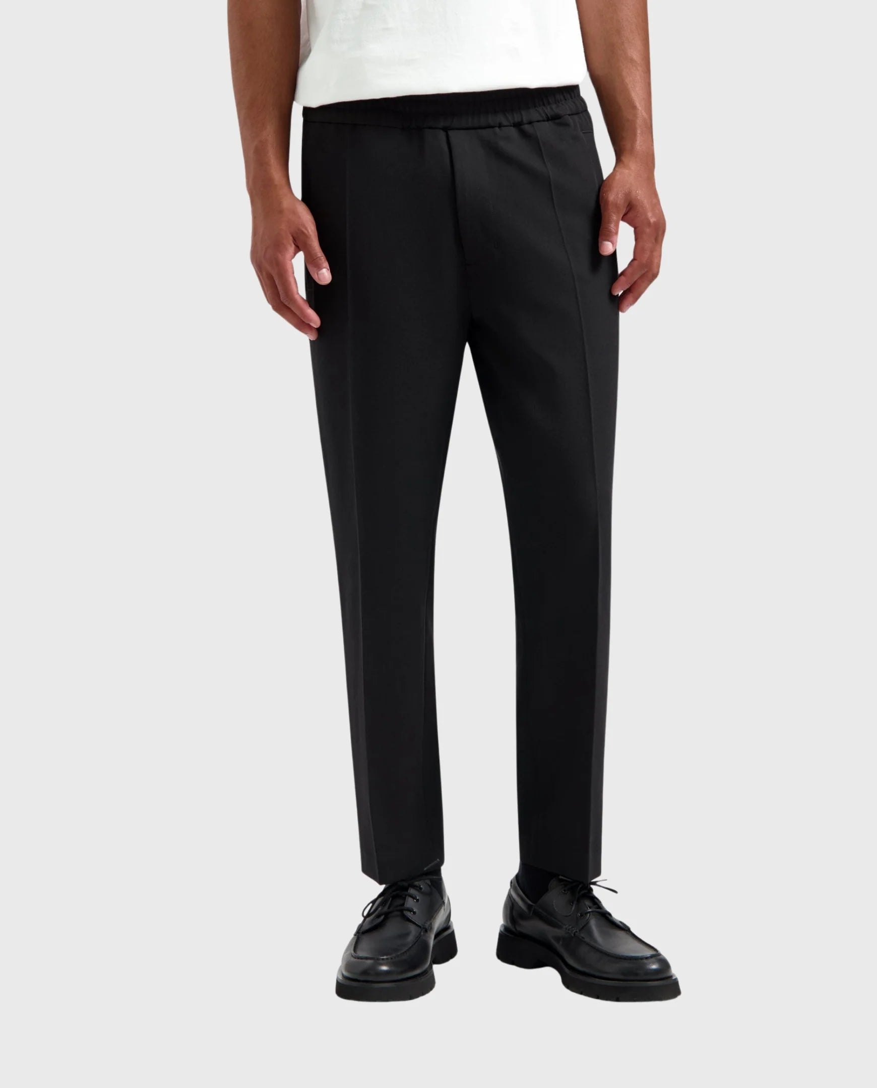 OLAF SLIM ELASTICATED TROUSER PANT BLACK
