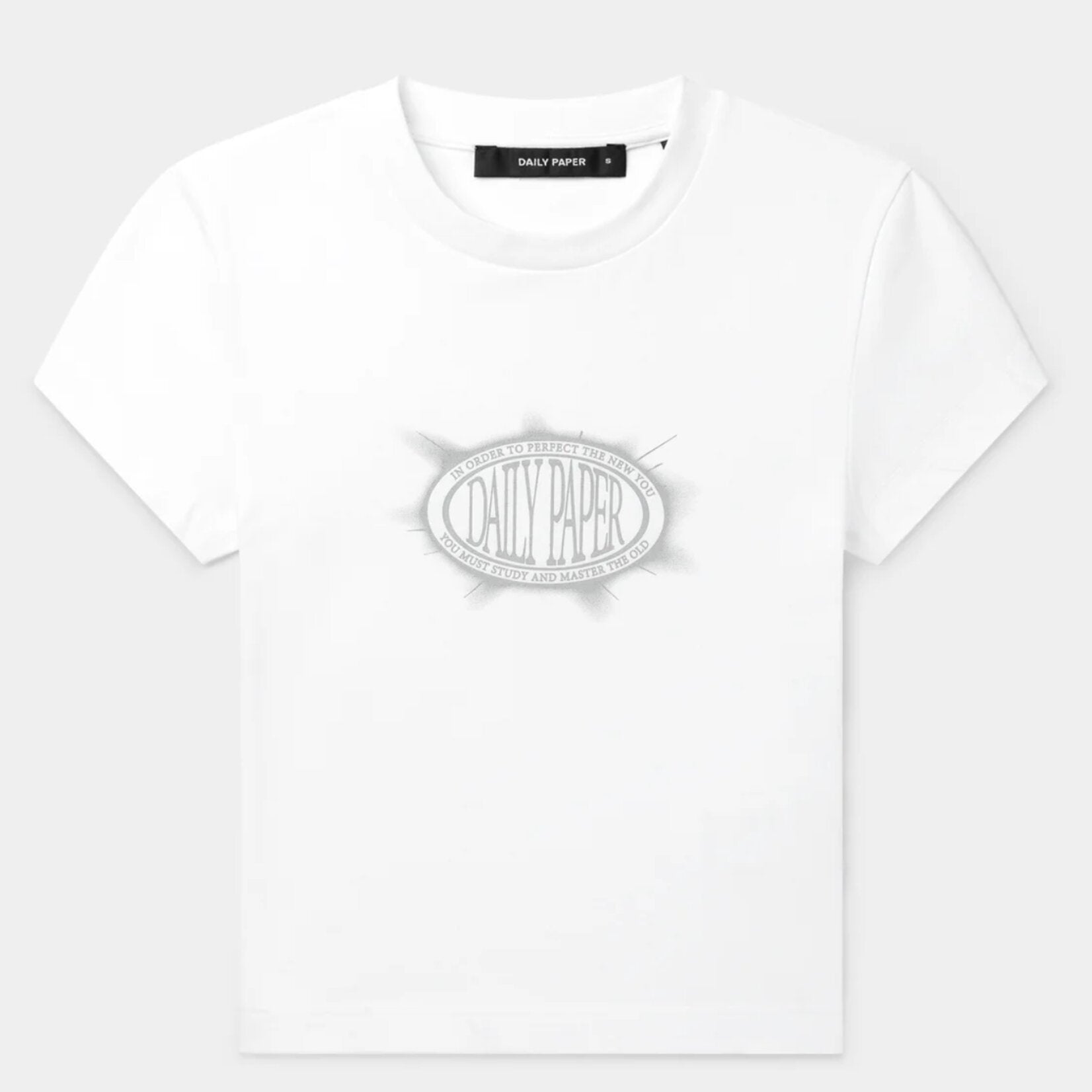W DAILY PAPER GLOW CROPPED SS T-SHIRT WHITE