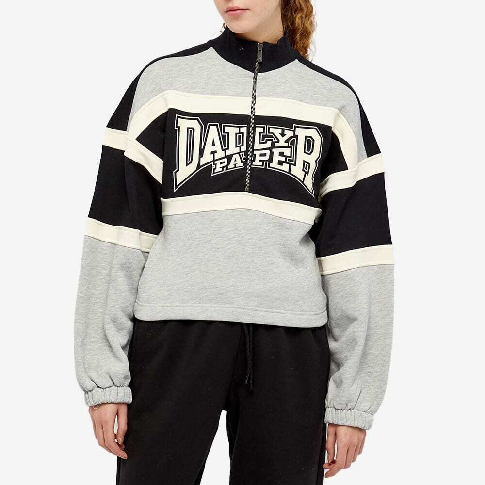 W DAILY PAPER NAFISI SWEATER OVERCAST BEIGE BLACK GREY MELANGE