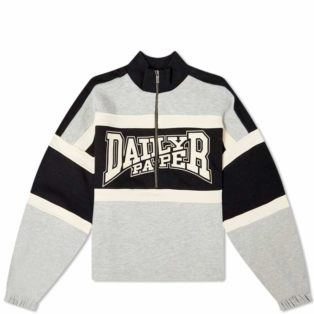 W DAILY PAPER NAFISI SWEATER OVERCAST BEIGE BLACK GREY MELANGE