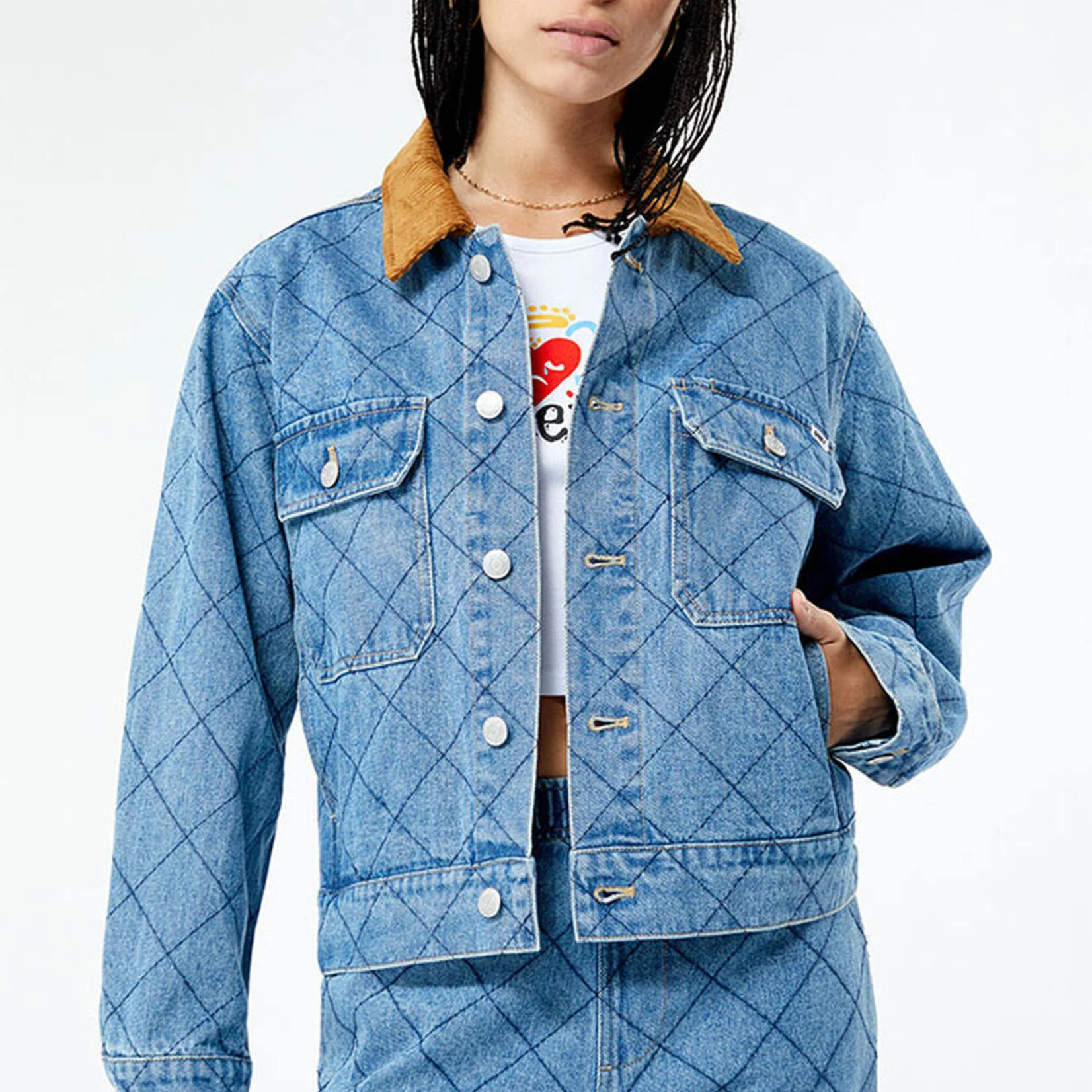 W OBEY ARIANA JACKET LIGHT INDIGO