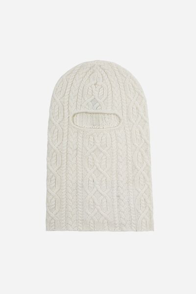 WASTED PARIS RAIN CABLE BALACLAVA OFF WHITE