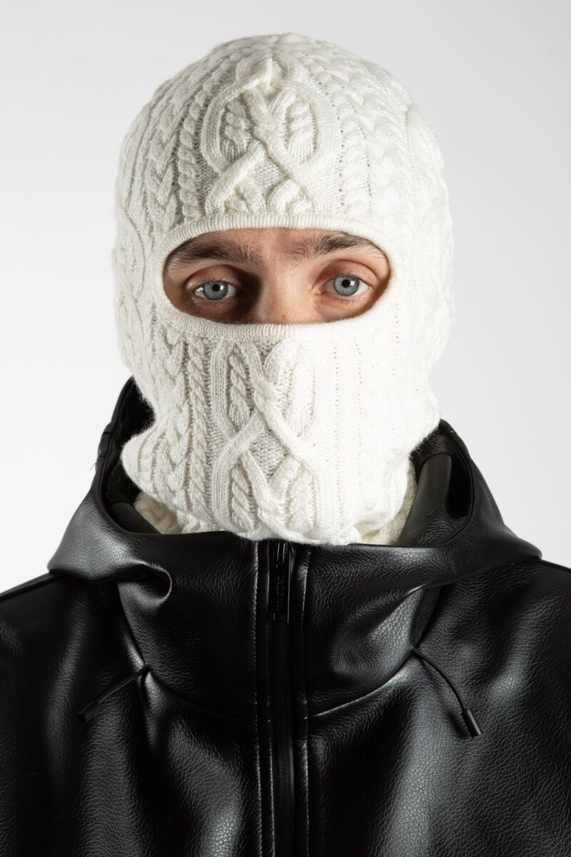 WASTED PARIS RAIN CABLE BALACLAVA OFF WHITE