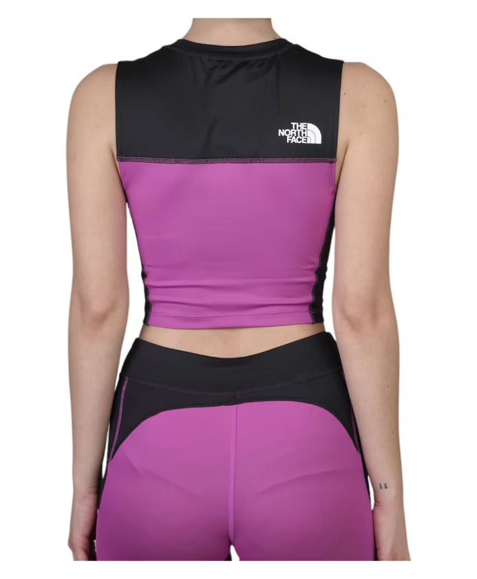 W THE NORTH FACE TOP TANK PURPLE BLACK