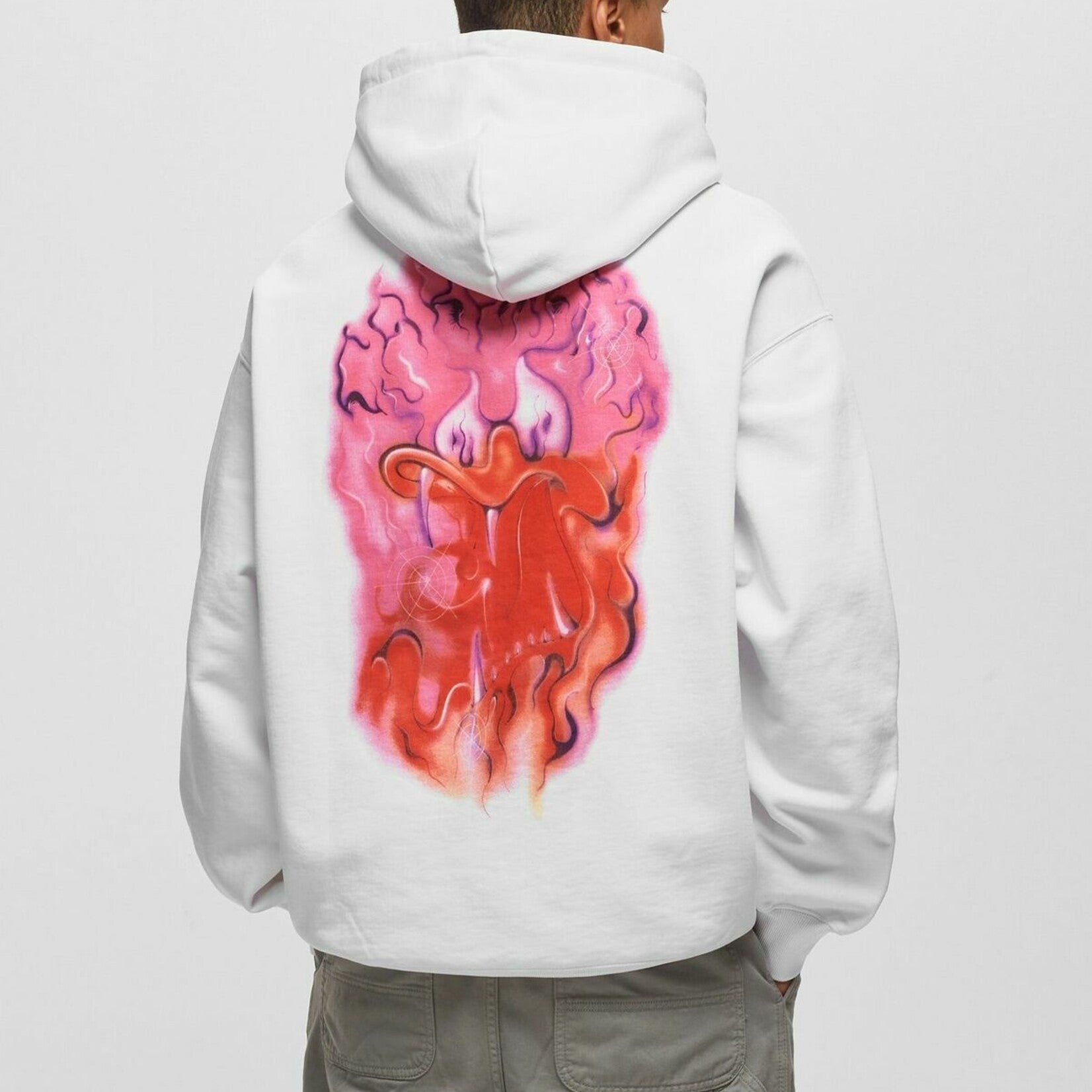 CARHARTT HOODED BABYBRUSH DUCK SWEAT WHITE