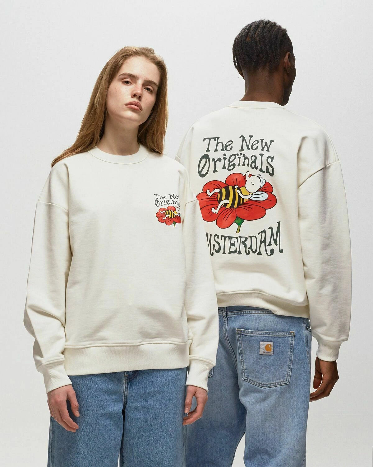 THE NEW ORIGINALS LAZY BEE CREWNECK CREME