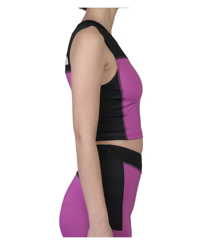 W THE NORTH FACE TOP TANK PURPLE BLACK