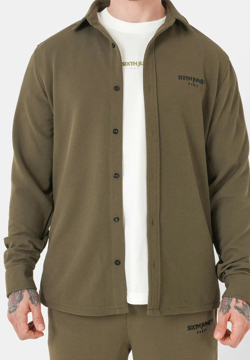 SIXTH JUNE CLASSIC TEXTURED SHIRT KHAKI