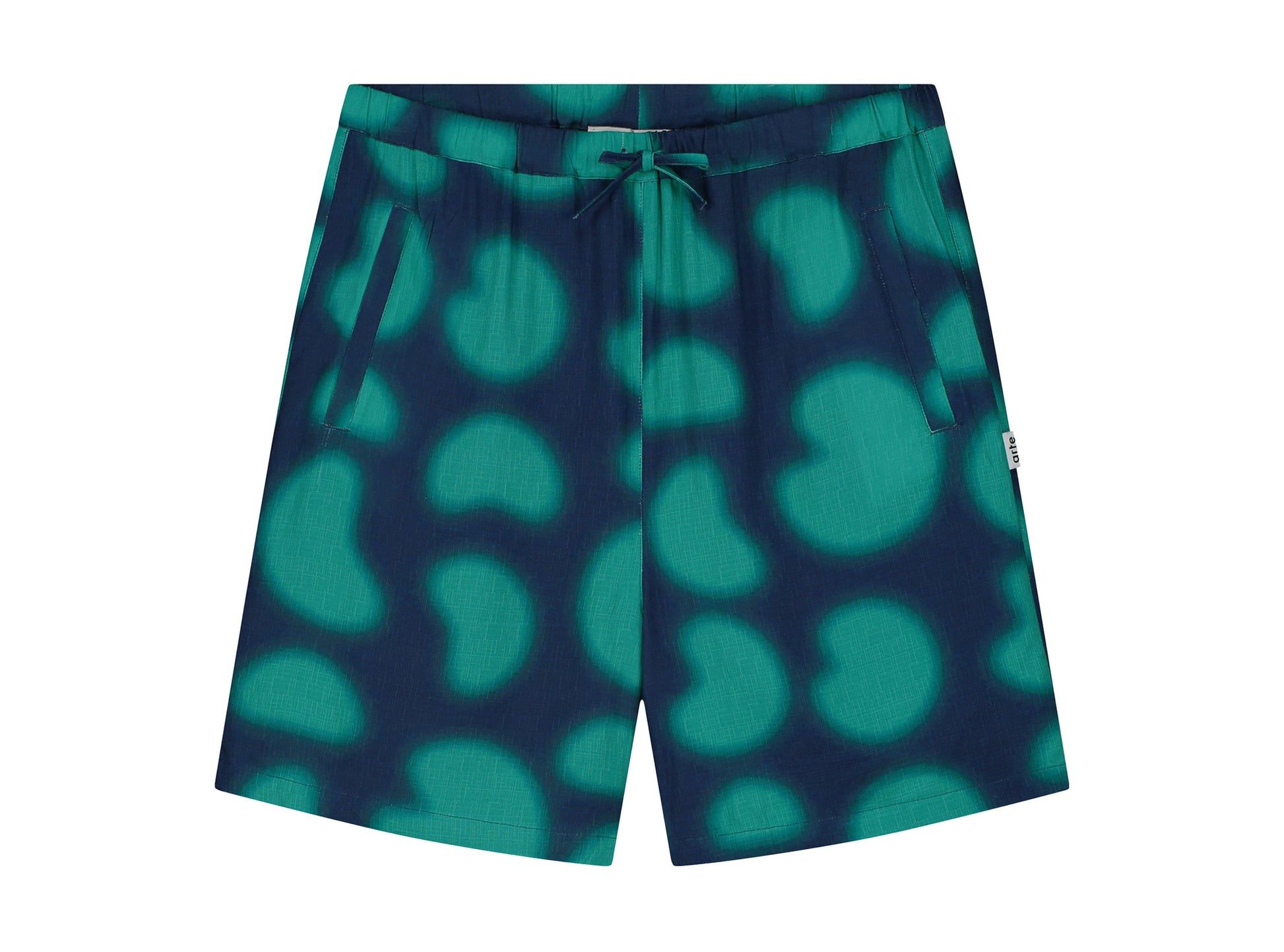 ARTE STOLP PRINT SHORT NAVY GREEN