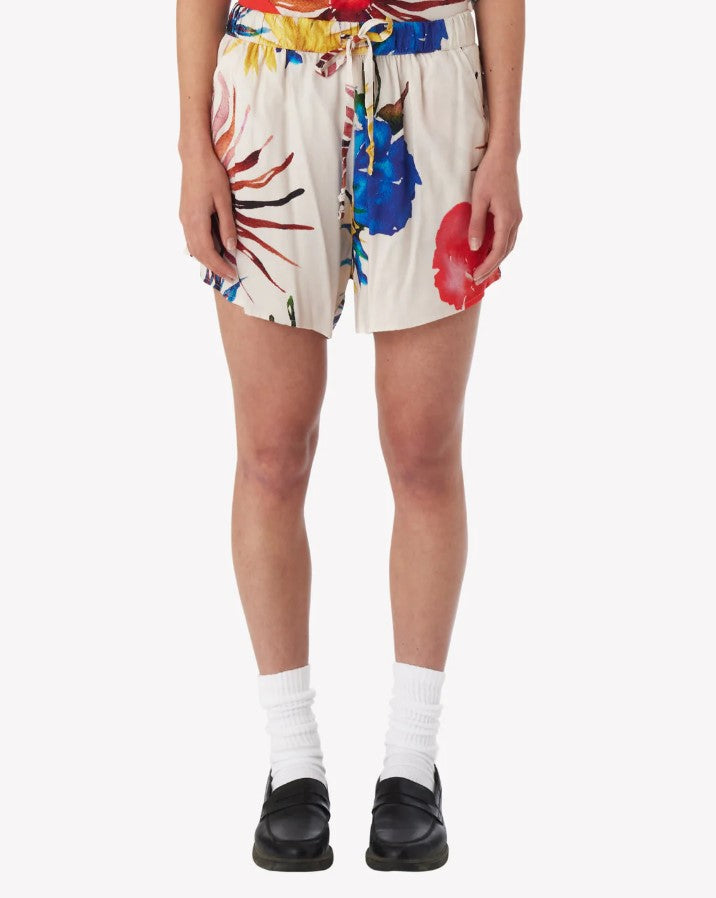 W OBEY MULTI FLOWERS SHORT UNBLEACHED MULTI