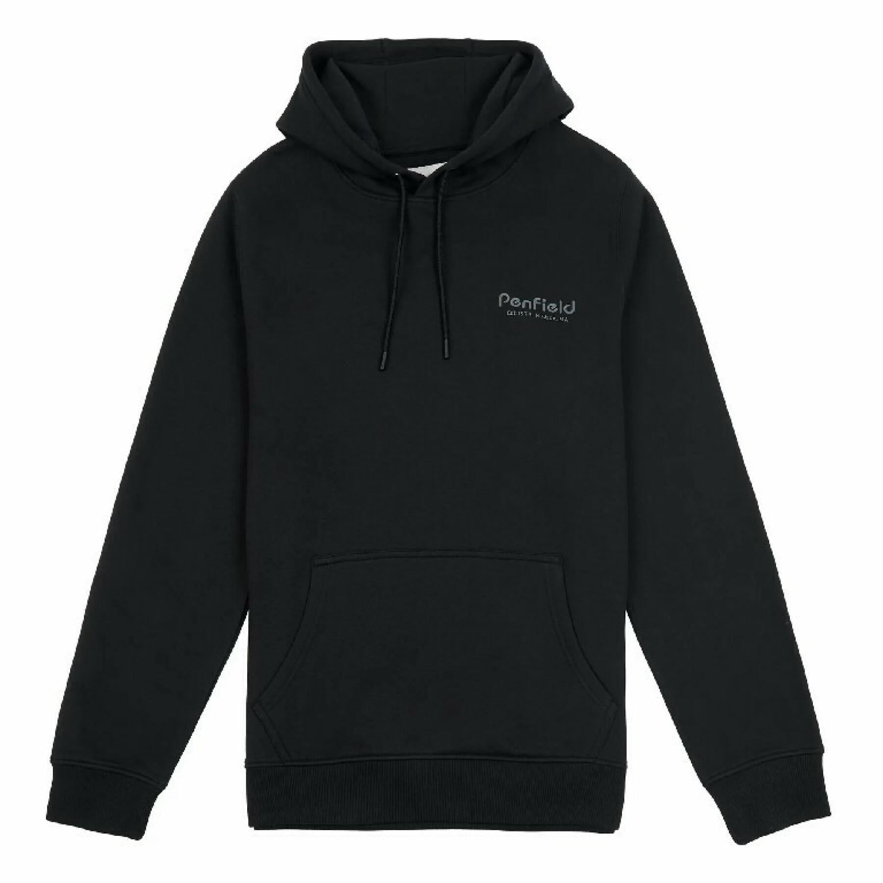 PENFIELD HUDSON SCRIPT HOODED SWEAT BLACK